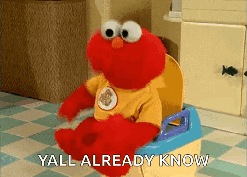 Elmo Sitting on Potty Yall Already Know