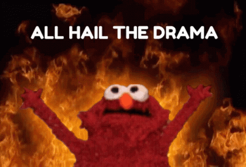 Elmo Standing in Front of Fire