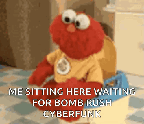 Elmo Toilet Bomb Rush Cyberfunk Meme GIF