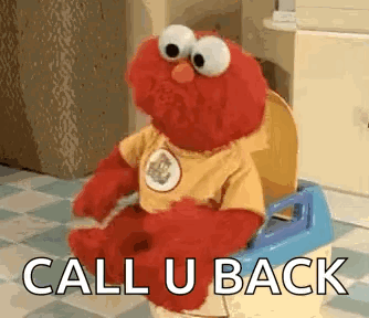 Elmo Toilet Dancing Call You Back GIF