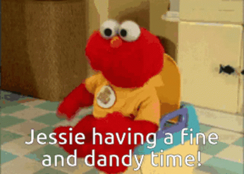 Elmo Toilet Dancing Fine Dandy Time GIF