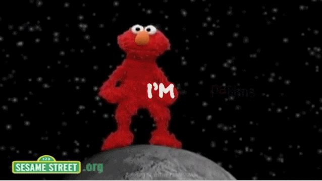Elmo Toilet Dancing In Moon GIF