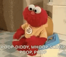 Elmo Toilet Grooving Sesame Street GIF
