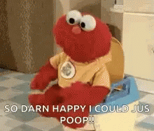 Elmo Toilet Happy Dance GIF
