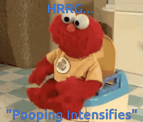 Elmo Toilet Pooping Intensifies Meme GIF