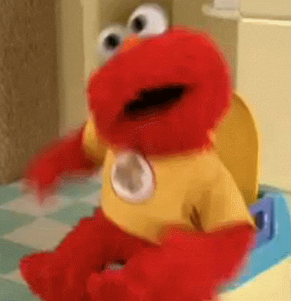 Elmo Toilet Wagging Head GIF