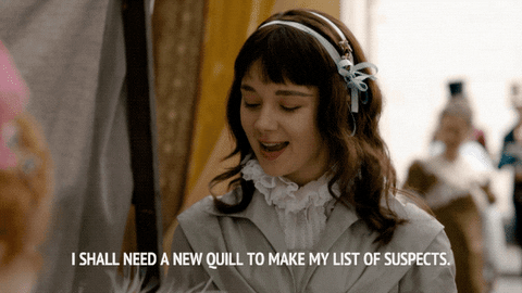 Eloise Bridgerton Planning For Her Investigation GIF