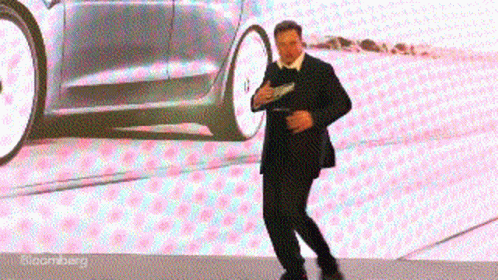 Elon Musk Grooving Tesla Event GIF