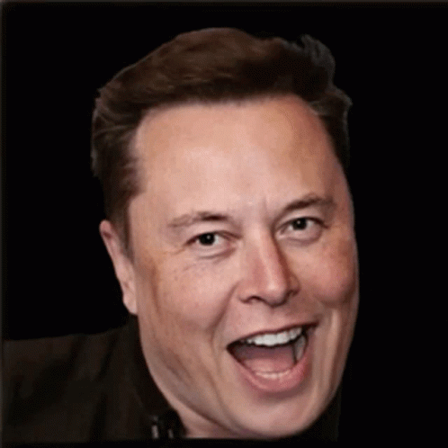 Elon Musk Wide Mouth Laughing Face App GIF