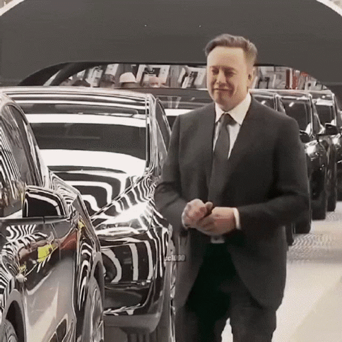 Happy Elon Musk Dancing Tesla Launch GIF