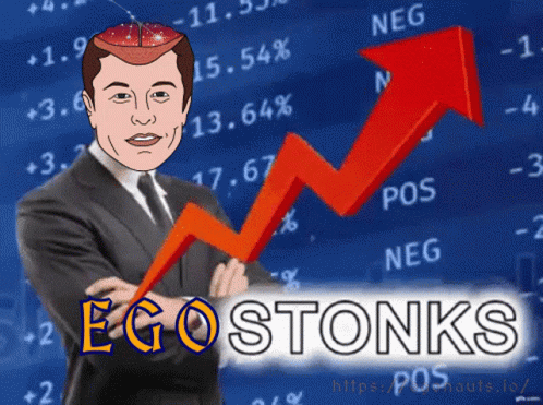 Elon Musk Cartoon Ego Stonks