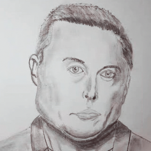 Elon Musk Changing Mood Moving Sketch GIF