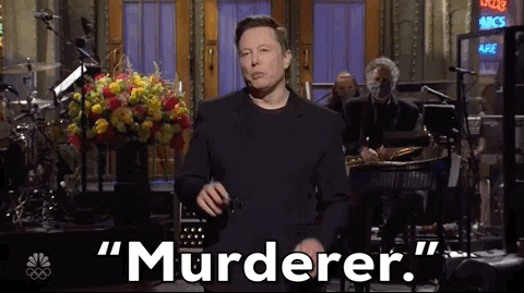 Elon Musk Playful Air Quotes Murderer Snl GIF