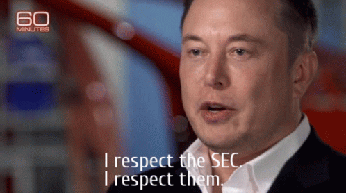 Elon Musk Says " I Respect The Sec I Respect Them " In A 60 Minutes Interview GIF