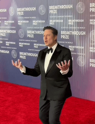 Elon Musk Shocked Reaction Red Carpet GIF