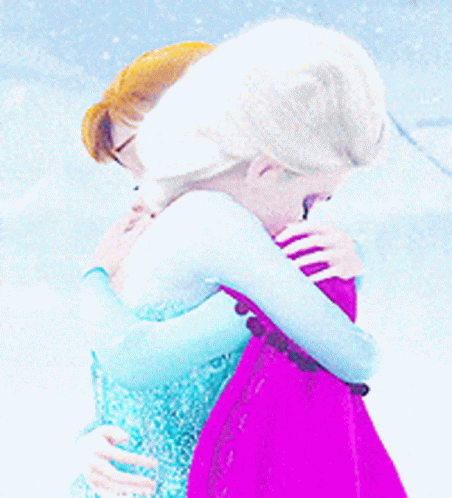 Elsa And Anna Hugging GIF