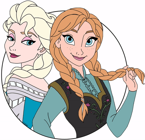 Elsa And Anna Story Book Style GIF