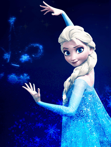 Elsa From Frozen Dark Background GIF