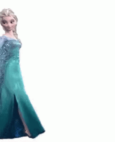 Elsa From Frozen In Blue Dress GIF
