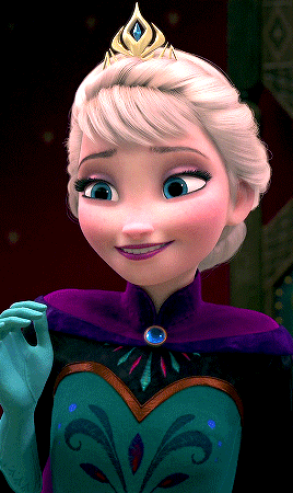 Elsa from Frozen Wearing Tiara