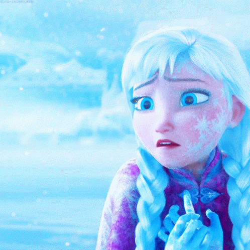 Elsa From Frozen Whimpering Freezing GIF