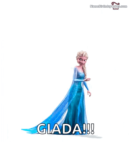 Elsa Happy Birthday Giada Birthday Card