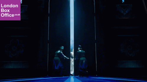 Elsa Rushes Inside Giant Doors Frozen GIF