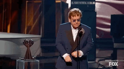 Elton John At Iheart Radio Music Awards GIF