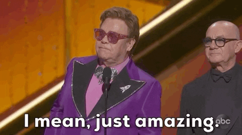 Elton John Just Amazing GIF