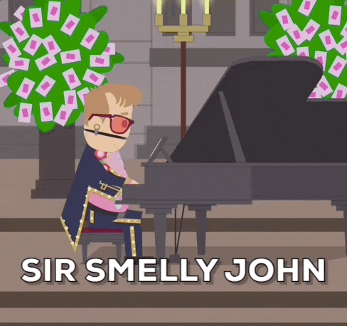 Elton John On South Park Tv Show GIF