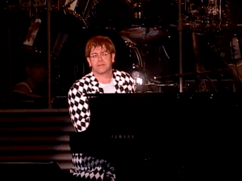 Elton John Playing Piano GIF