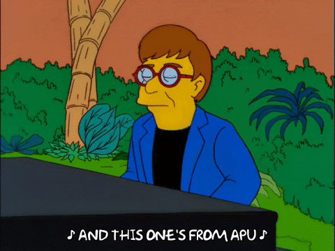 Elton John Playing Piano The Simpsons GIF