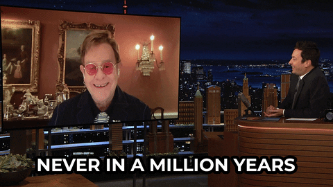 Elton John Virtual Interview With Jimmy Fallon GIF