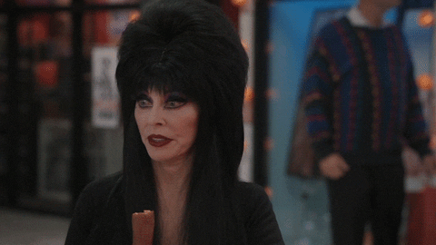 Elvira Eating Ice Cream GIF