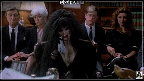 Elvira Wiping Her Tears With Handkerchief GIF