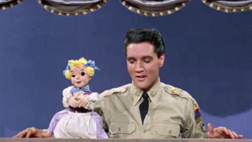 Elvis Presley Classic Doll Kiss GIF