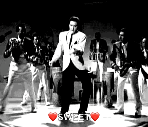 Elvis Presley Dancing Black And White Sweet GIF