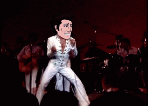 Elvis Presley Dancing On Stage GIF