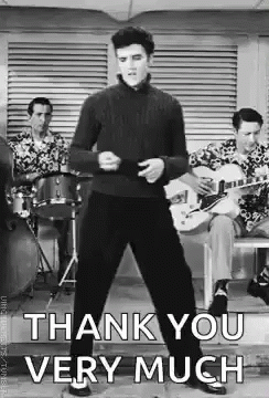 Elvis Presley Dancing With Band Playing Drums and Guitars