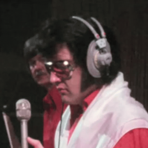 Elvis Presley Singing Dark Shades GIF