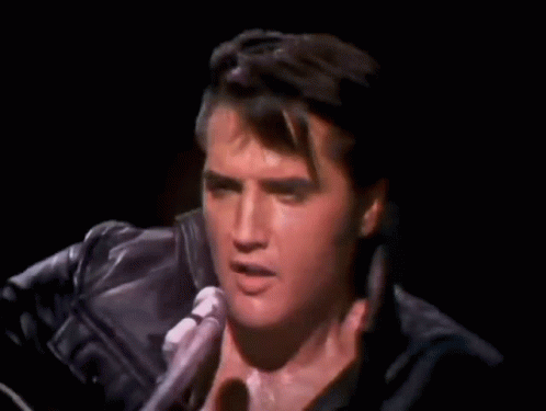 Elvis Presley Singing Guitar GIF