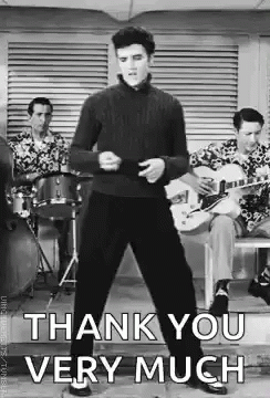 Elvis Presley Thank You Very Much GIF