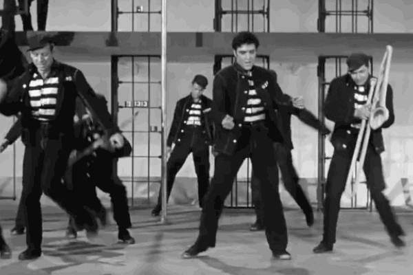 Elvis Rock And Roll Jailhouse Rock GIF