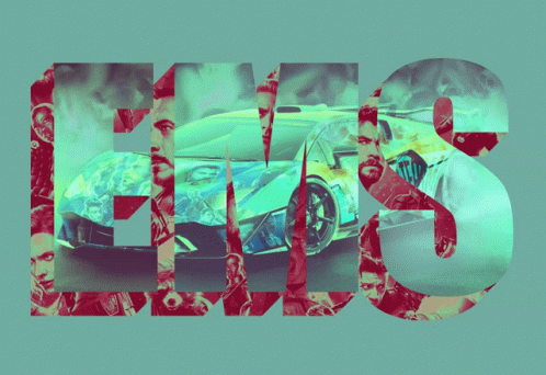 Elvis Word Surrounded by People and Car