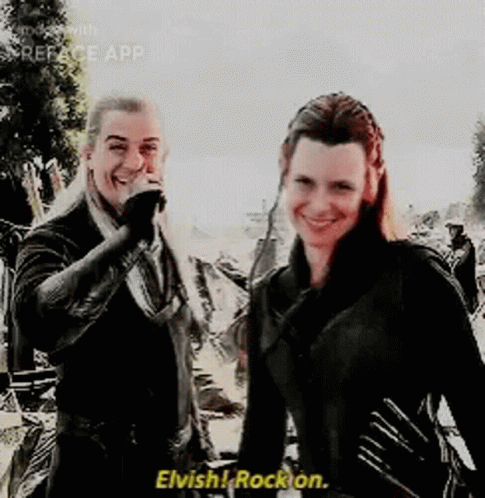Elvish Rock On Legolas GIF