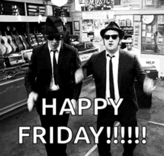 Elwood Jake Blues Brothers Happy Friday Dance GIF