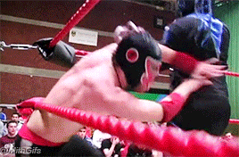 Embarrassed Wrestler Super Dragon Show GIF
