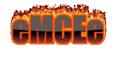 Emcec Word Surrounded by Flames
