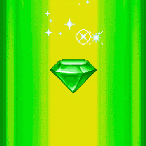 Emerald Green Sparkling Gem GIF