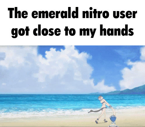 Emerald Nitro User Near Hands on Beach